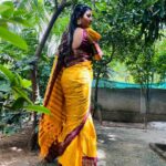 Mahalakshmi Shankar Instagram - This too shall pass… Beautiful saree from @santhiyacollection Beautiful Lakshmi pendant blouse from @laxmi_jewelrystudio Blouse designed and stitched from @lakshmi_lv14 Hair stylist @jenifer_hair_stylist_official