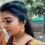 Mahalakshmi Shankar Instagram - This too shall pass… Beautiful saree from @santhiyacollection Beautiful Lakshmi pendant blouse from @laxmi_jewelrystudio Blouse designed and stitched from @lakshmi_lv14 Hair stylist @jenifer_hair_stylist_official
