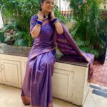 Mahalakshmi Shankar Instagram - Beautiful silk saree with worked blouse from @rangoli_storez Blouse stitched by @lakshmi_lv14