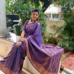 Mahalakshmi Shankar Instagram - Beautiful silk saree with worked blouse from @rangoli_storez Blouse stitched by @lakshmi_lv14