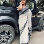 Mahalakshmi Shankar Instagram - Super soft georgette saree with boutique stitched bow blouse from @priyafashion_18 Rose gold jewellery set from @jd.boutiques