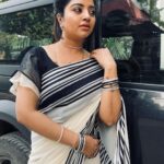 Mahalakshmi Shankar Instagram - Super soft georgette saree with boutique stitched bow blouse from @priyafashion_18 Rose gold jewellery set from @jd.boutiques