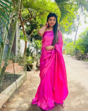 Mahalakshmi Shankar Instagram - I might have to wait, but never give up.

Beautiful Banarasi Tissue Saree From @diva_collections_1