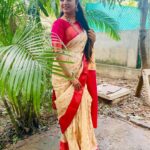 Mahalakshmi Shankar Instagram - After hearing from my friend, bought this beautiful korvai silk saree and beautiful pearl set from @athyiaattirestudio. Iam totally impressed. The saree was of good quality and in fact better looking in person than on the picture. Completely satisfied. Blouse designed and stitched by @lakshmi_lv14 Hair stylist @jenifer_hair_stylist_official