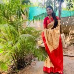 Mahalakshmi Shankar Instagram - After hearing from my friend, bought this beautiful korvai silk saree and beautiful pearl set from @athyiaattirestudio. Iam totally impressed. The saree was of good quality and in fact better looking in person than on the picture. Completely satisfied. Blouse designed and stitched by @lakshmi_lv14 Hair stylist @jenifer_hair_stylist_official
