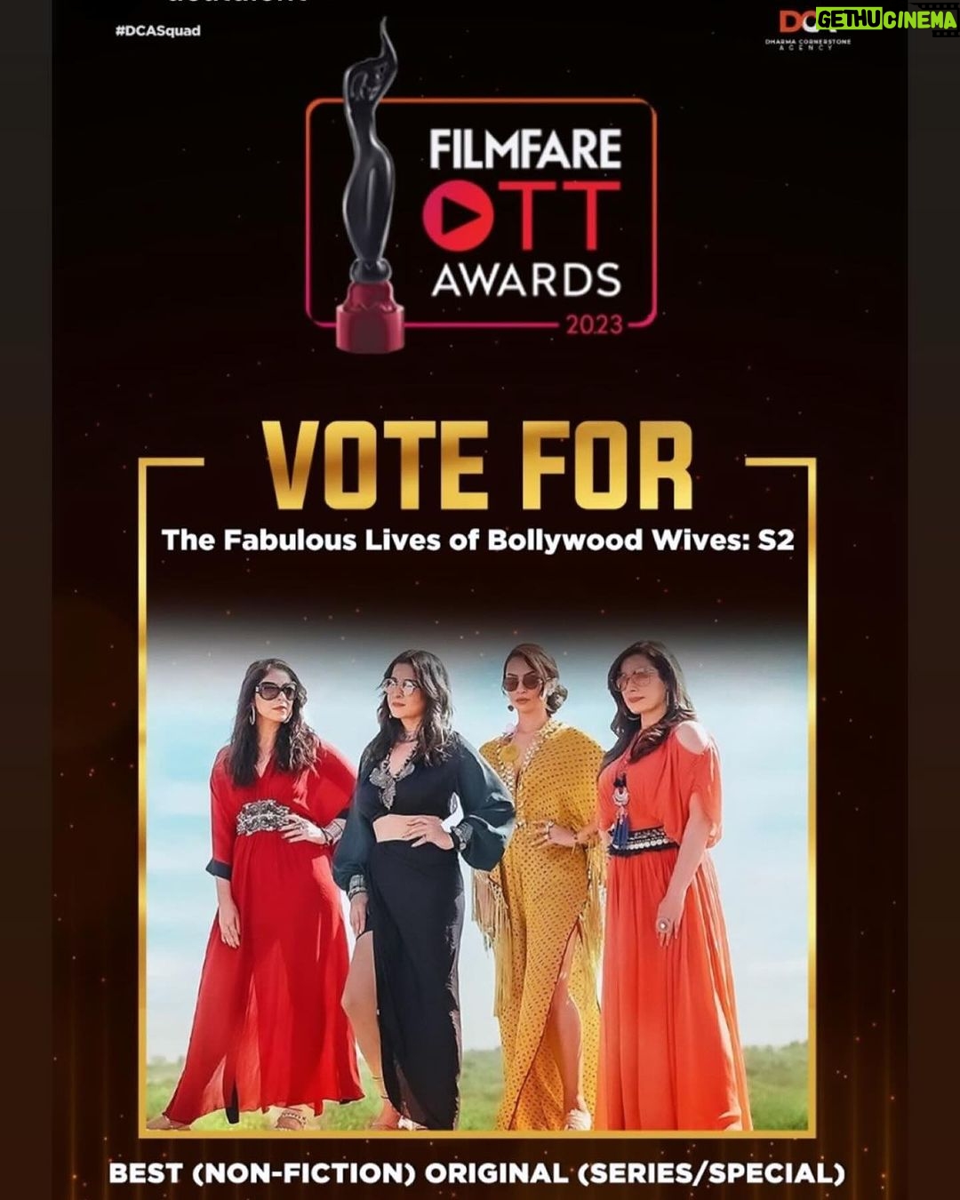 Maheep Kapoor Instagram - Show us love β€οΈπ₯Ίπ vote NOW , non fiction category β‘οΈβ‘οΈβ‘οΈβ‘οΈβ‘οΈππ»ββοΈππ»ββοΈβ‘οΈ. https://www.filmfare.com/awards/filmfare-ott-awards-2023/vote#114