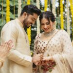 Malavika Jayaram Instagram - I got engaged to the love of my life. 07-12-2023… a roller coaster of emotions . A day Navaneeth and I will always be thankful for. @magicmotionmedia @elysian.dreamscapes @montrosegolfresort @labelshireenshahana @malabargoldanddiamonds @rizwan_themakeupboy Montrose Golf Resort & Spa