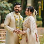 Malavika Jayaram Instagram - I got engaged to the love of my life. 07-12-2023… a roller coaster of emotions . A day Navaneeth and I will always be thankful for @magicmotionmedia @elysian.dreamscapes @labelshireenshahana @malabargoldanddiamonds @montrosegolfresort @rizwan_themakeupboy