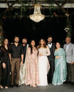Malavika Jayaram Instagram - 7-12-2023 - my happily ever after moment. I walked down the aisle in a pretty white dress with my prince. On the eve of our engagement Navaneeth and I exchanged vows in the presence of our family and loved ones. Thank you @magicmotionmedia @elysian.dreamscapes @rosantoparekkattil @rizwan_themakeupboy @montrosegolfresort