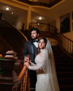 Malavika Jayaram Instagram - 7-12-2023 - my happily ever after moment. 
I walked down the aisle in a pretty white dress with my prince. 
On the eve of our engagement Navaneeth and I exchanged vows in the presence of our family and loved ones. 

Thank you 
@magicmotionmedia 
@elysian.dreamscapes 
@rosantoparekkattil 
@rizwan_themakeupboy 
@montrosegolfresort