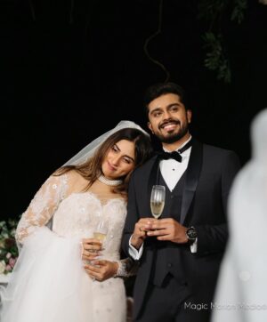 Malavika Jayaram Instagram - 7-12-2023 - my happily ever after moment. 
I walked down the aisle in a pretty white dress with my prince. 
On the eve of our engagement Navaneeth and I exchanged vows in the presence of our family and loved ones. 

Thank you 
@magicmotionmedia 
@elysian.dreamscapes 
@rosantoparekkattil 
@rizwan_themakeupboy 
@montrosegolfresort