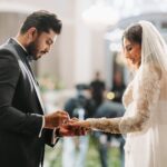 Malavika Jayaram Instagram - 7-12-2023 - my happily ever after moment. I walked down the aisle in a pretty white dress with my prince. On the eve of our engagement Navaneeth and I exchanged vows in the presence of our family and loved ones. Thank you @magicmotionmedia @elysian.dreamscapes @rosantoparekkattil @rizwan_themakeupboy @montrosegolfresort