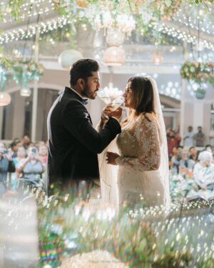 Malavika Jayaram Instagram - 7-12-2023 - my happily ever after moment. 
I walked down the aisle in a pretty white dress with my prince. 
On the eve of our engagement Navaneeth and I exchanged vows in the presence of our family and loved ones. 

Thank you 
@magicmotionmedia 
@elysian.dreamscapes 
@rosantoparekkattil 
@rizwan_themakeupboy 
@montrosegolfresort