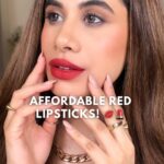 Malvika Sitlani Instagram - Affordable Reds this holiday season! 🎄❄️💋 1. @revlon - Show off 2. @kaybykatrina - Autograph 3. @colorchemistry.in - Mulberry 4. @maybelline - Wicked You don’t have to break the bank trying to find your perfect holiday red ❤️💄😍 These are some stunning reds you can have in your vanity ! 😍😍 Xx