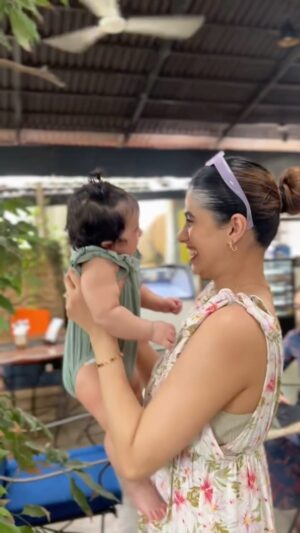 Malvika Sitlani Instagram - It’s just the beginning, baby girl! 😍👙🌊🏖️

A lifetime to go with mama 👩‍👧
.
.
#goa #vacay #beach #pool