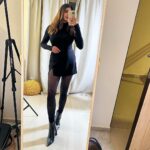 Malvika Sitlani Instagram - 🖤 If black was a mood 🖤 . . . Head to toe in Zara Purse - HM Stockings - Can’t remember 😶🥹