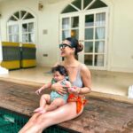 Malvika Sitlani Instagram - Abby’s first trip! ✈️🌎😍 . . It had to be Goa! 👙☀️🏖️ I used to always spend my summers here. And guys she is sucha darling 🥺 She has laughed SO much & it’s so infectious! 🥰 We’re having the best time, so many new firsts! 🥹 Assagao, Goa, India