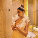 Malvika Sitlani Instagram - I remember being SO excited when I got the call from @thewordmagazine to be a part of their magazine cover! I was 2 months postpartum. I hadn’t felt THIS happy is so long! 🥰 Freshly out of a marriage, just having given birth to my baby & with a lot of physical scars and sadness at the back of my mind, I chose to walk towards the path that would enrich the next phase of my life. I strapped my bags, took Abby and my best partner - my mum with me on set and I completed the shoot. The rush I felt is inexplicable 💛🌸 And in that moment, it truly felt like I was going to be okay because when you’re going through adversity in the public eye, you think it’s never going be the same again, and that people are going to forget you and your work. But that wasn’t the case, I told myself that I was going to do everything it takes to make it out of this. I breastfed Abby in between my shots and I had to pump in gaps + my stamina was not the best but I guess nobody sees that part of the glamour. I’m incredibly proud of how far I’ve come despite having a lot of stuff thrown at me in this past year 😇 I chose to heal I chose to put in the self-work I chose to be with people that loved me I chose to show up for my daughter I chose ME 🥰💛 My work gives me PURE JOY. It’s super rare to find someone truly fulfilled in their work life and I’m SO blessed to have that part of my life working out for me when everything else isn’t 🤍 🌸 Be Kind 🌸 Just because you don’t see it, doesn’t mean it’s not happening 🤍