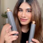 Malvika Sitlani Instagram - Hii guys 🩷🩷 Well it’s no secret here, that the Dyson is my holy grail when it comes to styling my hair 👀 you guys know it 🤭🥰 So here’s a quick easy tutorial on how I achieve my salon like Blowdry at using the @dyson_india 🫶🏻 It’s absolutely worth the investment guysss 💯 would 10/10 recommend ❤️ #DysonIndia #DysonHair #DysonAirwrap #Gifted