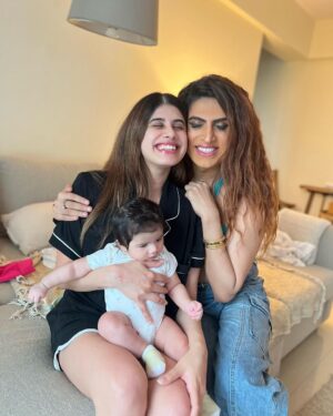 Malvika Sitlani Instagram - Has to be most cherished memory and moment , this !!! 

I love you my darling baby @malvikasitlaniofficial AND the newest baby and apple of our eyes now , Abigail ❤️❤️❤️. 
So proud of my Mals for being the best mom to this wonderful Angel and please know that we will all , always be the Godmoms to take care of Abi baby , to spoil her silly (even though you already hate it) because that’s what we do !! And ofcourse also make sure that baby becomes the bestttttt version of HERSELF !! ❤️❤️❤️. 

I promise to be there for both of you ❤️❤️❤️. 
 
Okay before I start crying myself only , I just want to give the biggest shoutout to Aunty Jen ❤️❤️❤️ for being the best Gran AND the best mom and the best support system for Mals and on a daily to all of us as well !

In our signature style ,
Okkkkay bye ! 

#bestfriends #bff #baby #babygirl #godmother #godchild #sweetheart #family #friendsforever #friendslikefamily