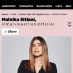 Malvika Sitlani Instagram - ✨😮‍💨💛 On the @forbesindia Top 100 Digital stars in India – and guess what? It's been a wild 8-year ride in this creator world, and we’re celebrating it by being in the top 10! 🙏🏻 I won't lie, imposter syndrome is giving me a run for my money right now, but you know what makes it all worthwhile? YOU! 🙏 The fact that you recognize and appreciate my authenticity as a creator means the world to me 🥹🌸 From watching me on YouTube since 2016 to sticking with me through the ups and downs of my life, your support has been my anchor. 📺🌟 I'm one of the lucky ones who can honestly say, 'I love my job,'. 🥂💕 #ForbesTop100