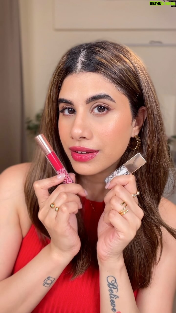 Malvika Sitlani Instagram - Excited to share @kaybykatrina โs newest lip duo - their lip plumper & lip tints ๐โจ I love the formula of the tints, theyโre super pigmented and it leaves a beautiful soft color on the lip! ๐ The plumper is a pre-step to moisturise and plump your lips before the tint ๐ They come in 8 different shades ๐ and thereโs one for every mood ๐ Available on @mynykaa check it out ๐ โuse the code PLUMPTINT to get 10% off on the new launch for a limited timeโ @katrinakaif #KayBeauty #KayByKatrina #ITsKayToBeYou #MakeupThatKares #PlumpAndTint #NewLaunch #LipPlumper #LipTint