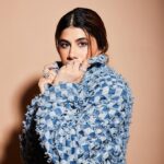 Malvika Sitlani Instagram - never met an oversized outfit I didn’t like 💙 Distressed, dressed & ready to pout for @poutbykaranjohar 🫶🏻 Outfit - @diseno.in @ascend.rohank Jewellery- @dripproject.co Styled by- @vanigupta.23 Hair - @rakshandairanimakeupandhair 📸- @tridevsudevan