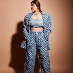 Malvika Sitlani Instagram - never met an oversized outfit I didn’t like 💙 Distressed, dressed & ready to pout for @poutbykaranjohar 🫶🏻 Outfit - @diseno.in @ascend.rohank Jewellery- @dripproject.co Styled by- @vanigupta.23 Hair - @rakshandairanimakeupandhair 📸- @tridevsudevan