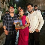 Manisha Rani Instagram - Ganpati bappa morya 👏 Thanku Bhagwan ji for everything❤️aur ayse hi apna pyar aur aashirwaad apni beti par hmesha bnaye rakhyega ! Outfit - @the_adhya_designer Lal Bagh Cha Raja