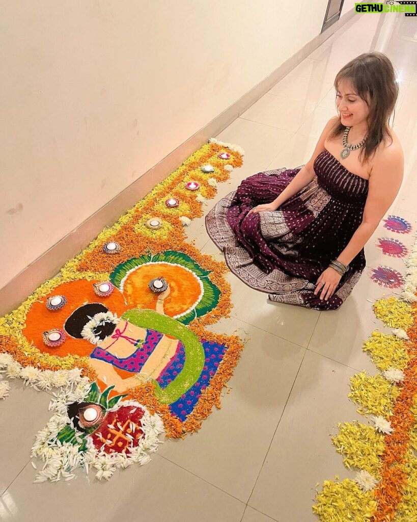 Manjari Fadnnis Instagram - Happy Diwali ❤️ Outfit : @bohemybymichelle #diwali #indianfestival #indian #rangoli #art #artist