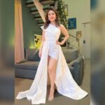 Manjari Fadnnis Instagram - Feeling b'ful in custom made handwoven Muga Silk gown from @shafaque_official designed by @shafaqueali for the 2023 @iwmbuzz Digital Awards. It's fantastic to see @shafaqueali promoting the fusion of Indian craftsmanship with influences and design from around the world. Best wishes to the recently established artisan pret label @shafaque_official. Hair : @savi.hair Photo Edit : @nitishmayawala Talent Manager : @babubhaithiba #Shafaque #manjarifadnis #sustainablefashion #handloom #impulseToImpact #artisanmade #mugasilk #silk