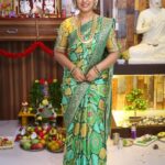 Manjula Paritala Instagram – #allabt sathyanarayanaswamy pooja at home #fullvideoonyoutube #manjulanirupam #linkinbio👆 
#banarasisaree @banaras_gallery_hyd