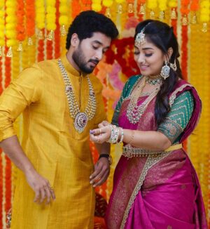 Manjula Paritala Instagram - We are in awe of this stunning couple! Calling all our beautiful brides and handsome grooms this season to check out our exclusive bridal collection curated just for you. Exciting wedding offers just for brides and grooms. 

Call us at +91 8669626666 to shop online or visit us at any of our five locations- Kukatpally, Punjagutta, Suchitra circle, Vijayawada, Vizag. 

#bridaljewellery #bride #southindianjewellery #southindianbride #indianbride #couplegoals #indianwedding #silverjewelry925 #silverjewellery #goyazsilverjewellery #bride #hyderabad #vijawayada #vizag