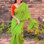 Manjusha Martin Instagram - After a Short Break ✨ Blouse from @aurora._.sew 🥰 Cam @maneeshamartin1 😘thank you so much for compelling me to do a reel