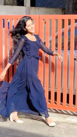 Manjusha Martin Instagram - Cute dress from @vamika_fashion 🥰
Cam @maneeshamartin1 🥰