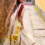 Manjusha Martin Instagram - Moving with d trend ❤️ Cute Dhavani from @nakshatra_kerala_traditional ❤️‍🔥 cam @rani.martin6 Amma 😚