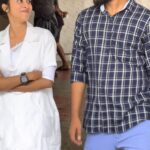 Manjusha Martin Instagram - A very Quick one ♥️ For our Loving one’s ✨ In Btw d shoot of our new Short Film “ Manasammatham “ Inframe @princejosephangamaly 🥰 Cam @achusugandh @martinkm2020 @princejosephangamaly