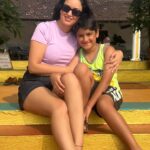 Maryam Zakaria Instagram - Memories in the making ☀️🏝️🫶🙏 @aryan_thakur2015 #vacation #holiday #goa #beautifuldestinations #motherandson #qoutes Mandrem Beach, Goa