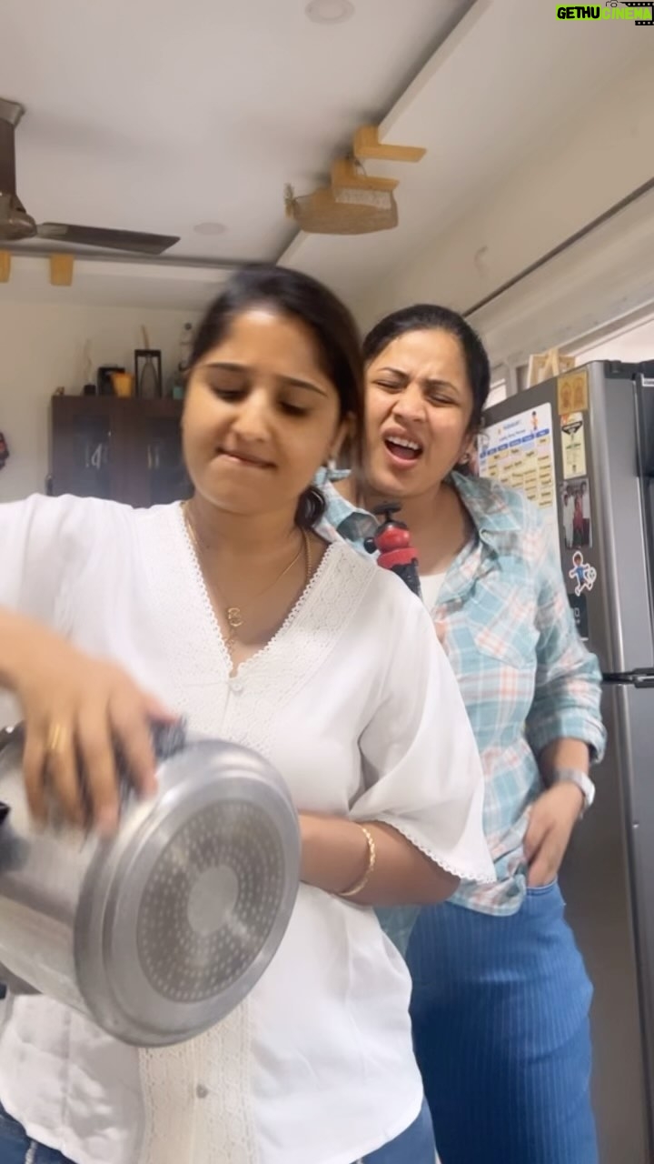 Meghana Lokesh - 137.4K Likes - First reel fun reel with Sushma akka 😀😅
#fun #reel ##firstone