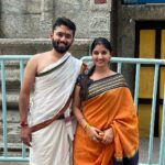 Meghana Lokesh Instagram - Blessed to have visited the great holy places Kanipakam, Tirumala, kalahasthi 🙏🏼 Felt divine to reach Thirumala on foot by steps with my dear husband, Sarve Jana sukhino bhavanthu! Thank god🙏🏼 . . . #tirupati #tirumala #kanipakam #kalahasthi #feeling #great #powerful #indian #temple #temples #blessed Kapilatheertham Temple Tirupati..