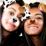 Mihika Verma Instagram – Snapchat shenanigans 👭 @samikahariharan