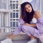 Mishti Instagram - Get ready for some purple overdose 💜💜💜 Photo courtesy @vinaysharmaofficiaal @vinayshaarma #photography #photooftheday #picoftheday #purple #purplemagic #trending #trendingpic #mishtichakravarty #instapicture #pose #clickoftheday #beautiful #prettygirl #princess #indiangirl