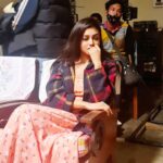Mishti Instagram - Setting into the mood 😅 #actorslife #shootingtime #shootdiaries #actresslife #bts #betweentheshots