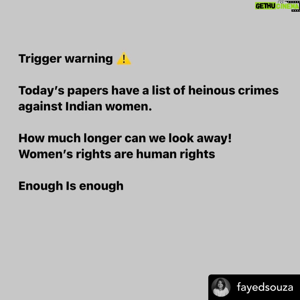 Mohena Singh Instagram - Posted @withregram • @fayedsouza Source: Times of India @narendramodi @smritiiraniofficial And so many more cases…. This troubles me on a daily basis. We call ourselves a civil society and yet we have no way to stop this ! We need the men and women to get angry about this and collectively find solutions. Capital punishment is a must ! Men and women need to raise their voices about this. Incase we are too busy sharing reels and recipes I’d like you’ll to take sometime to share this as well ! Please SHARE and RAISE AWRENESS as much as you can about something that needs our attention before it destroys anymore lives! Anything that becomes a revolution needs to be brought to a stage of awareness 1st. Social media can do this. Please get talking about this. Till you don’t address the issue. There will be no solutions.