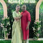 Mrinal Deshraj Instagram – ABUNDANCE OF BLESSINGS, HEALTH, LOVE AND EXCITEMENT TO SHRENU AND AKSHAY! ♥️
:
I know we missed the events of Baroda but I am thrilled to attend last night’s reception of Shrenu and Akshay. I am glad I got to meet everyone and I wish nothing but the best for this new chapter in my darling Shrenu and Akshay’s lives♥️
:
Styled by @krishi1606 
Outfit @gunninaa15official 
Accessories @rimayu07 
:
#reception #wedding#happiness #madeforeachother #happy #couple # love #friends #mreenaldeshraj #mreedaazle ♥️