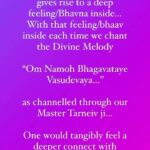 Mugdha Godse Instagram - With Grace of my Master… 🙏🏽❤️🙏🏽 Whenever anyone listens to this Krsna Vandana, it gives rise to a deep feeling/Bhavna inside... We hold onto that feeling/bhaav and chant the Divine Melody “Om Namoh Bhagavataye Vasudevaya…” as channelled through our beloved Master ‘Tarneiv ji…’ One would tangibly feel a much deeper connect with the Divine, The Master and The practice itself… 🙏🏽🙏🏽🙏🏽 All Audio links for Krsna Vandana are in bio… 🙏🏽❤️