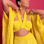 Mugdha Godse Instagram - Strike a pose…. …. ❤️🌹 Styled by @malkit_gill2697 with @sanjamkaur92 Wearing @kalkifashion Jewellery @ode_jewels @ascend.rohank Captured by @tridevsudevan Styling intern #Tanushrreechopra #fashion #styling #workmode #love #job #fun #gratitude #lemon