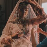 Mukti Mohan Instagram - This day is forever etched ♾️ 🤍🧿🌸 Eternally grateful, thank you for your blessings 🙏🏼 Captured by : @themadeinheaven Styled by : @shreyandurjastyle Outfit : @payalkeyalofficial Jewellery : @kishandasjewellery Kaleeras : @beabhika Make up : @ritickasjalan Hair : @aaliyahussainhairmakeupcreator #KunalKoMiliMukti