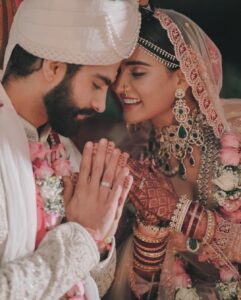 Mukti Mohan Instagram - This day is forever etched ♾️ 🤍🧿🌸 Eternally grateful, thank you for your blessings 🙏🏼 Captured by : @themadeinheaven Styled by : @shreyandurjastyle Outfit : @payalkeyalofficial Jewellery : @kishandasjewellery Kaleeras : @beabhika Make up : @ritickasjalan Hair : @aaliyahussainhairmakeupcreator #KunalKoMiliMukti