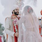 Mukti Mohan Instagram - “त्वयि सम्प्रेक्ष्य भगवान्स्त्वया हि विवाह्यते।” In you, I find my divine connection; with you, my union is destined. Grateful for the blessings bestowed by god, family and friends. Our families are ecstatic and seek your blessings for our journey forward as Husband and Wife 💑💫 #KunalKoMiliMukti
